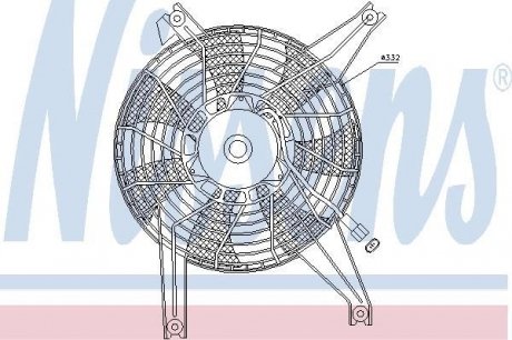 Вентилятор радиатора MITSUBISHI PAJERO (V60, 70) (00-) (пр-во) nissens 85383