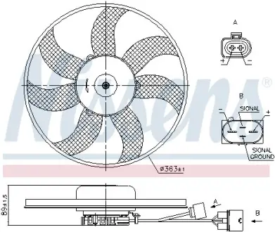 Вентилятор радіатора Nissens 850021