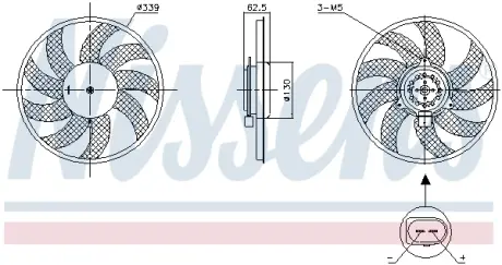 Вентилятор радіатора Nissens 850105