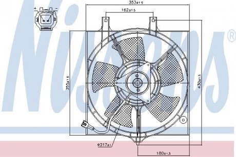 Вентилятор охолодження радіатора nissens 85281