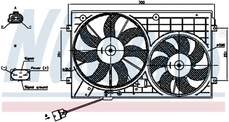 Вентилятор радіатора nissens 85644 Фольксваген Гольф 6