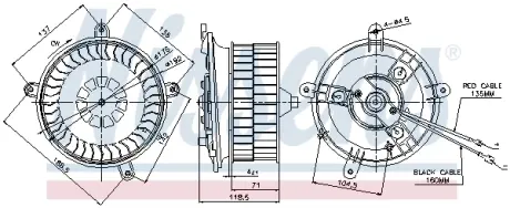 Вентилятор салона Nissens 87041