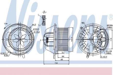 Вентилятор салона nissens 87062 на Бмв X3 f25