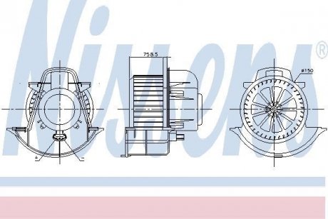 Вентилятор салона nissens 87076 на Фольксваген Туарег