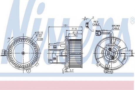 Вентилятор салона nissens 87109 на Мерседес SLS-Class