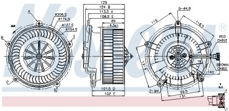 Вентилятор салона nissens 87119