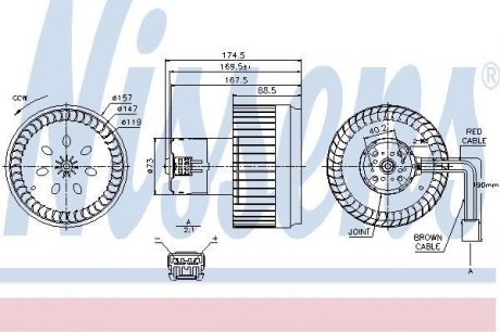 Вентилятор салона nissens 87123 на Вольво V70