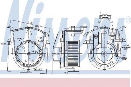 Вентилятор салона nissens 87176