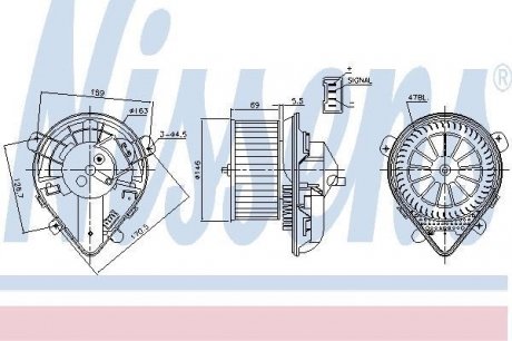 Вентилятор салона nissens 87179