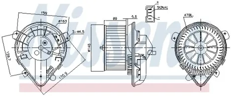 Вентилятор салона Nissens 87179