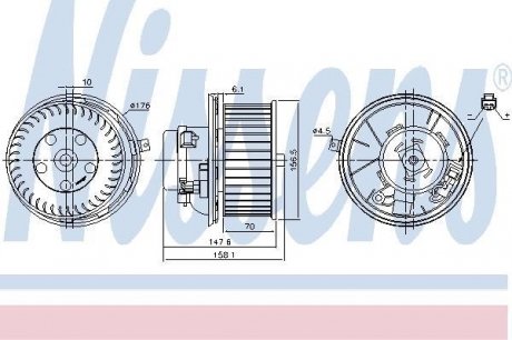 Вентилятор салона nissens 87187 на Рено Лагуна 2