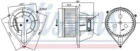 Вентилятор салона Nissens 87241