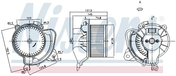 Вентилятор салона nissens 87243