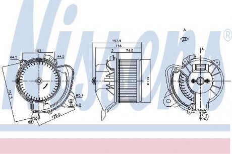 Вентилятор салона nissens 87243