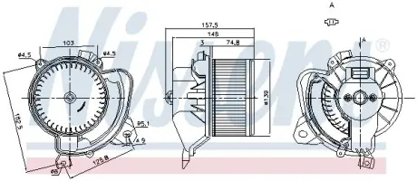 Вентилятор салона nissens 87243