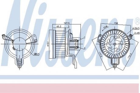 Вентилятор салона nissens 87259 на Ситроен Берлинго b9