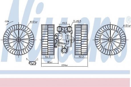 Вентилятор салона nissens 87340 на Мерседес Вито 639