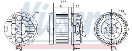 Вентилятор салона nissens 87383 на Рено Меган 2