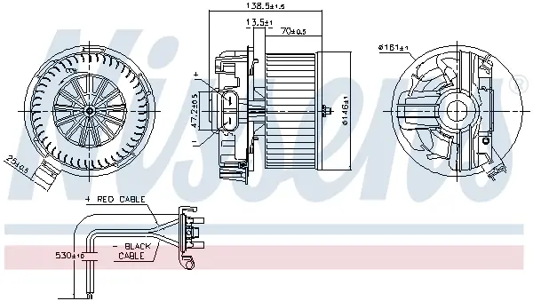 Вентилятор салона nissens 87385