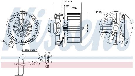 Моторчик (вентилятор) печки nissens 87385 на Рено Modus