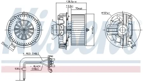 Вентилятор салона nissens 87385 Рено Modus