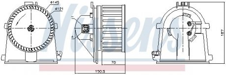 Вентилятор салона nissens 87386