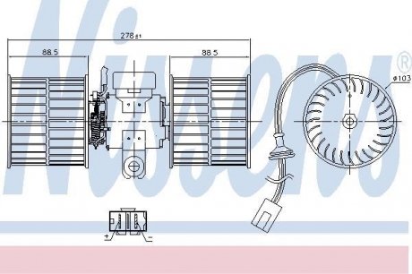 Вентилятор салона nissens 87411