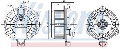 Моторчик (вентилятор) печки nissens 87420