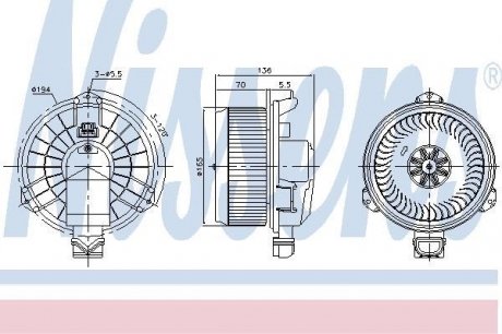 Вентилятор салона nissens 87420 на Форд S-Max