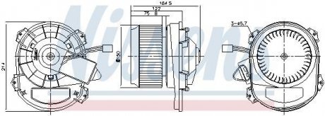 Вентилятор салона nissens 87430 на Мерседес B-Class w242/w246