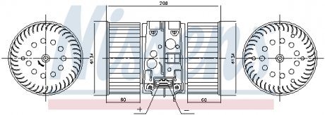 Вентилятор салона nissens 87448