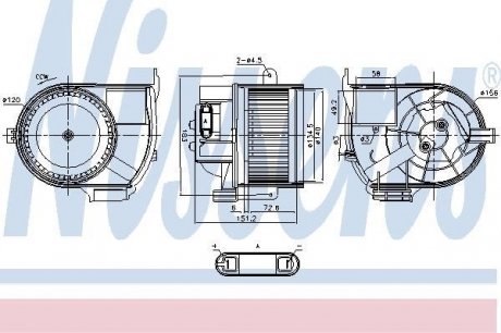 Вентилятор салона nissens 87487