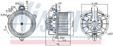 Вентилятор салона nissens 87495 на Форд Экоспорт