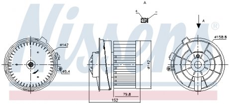 Вентилятор салона nissens 87721