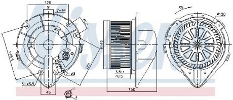 Вентилятор салона nissens 87798