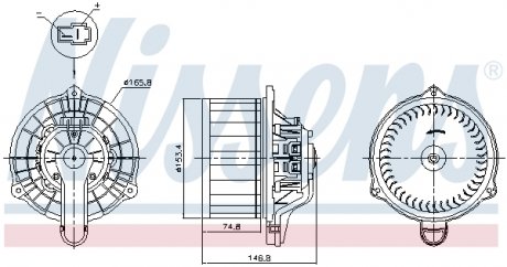 Вентилятор салона nissens 87815 на Киа Спортейдж 3