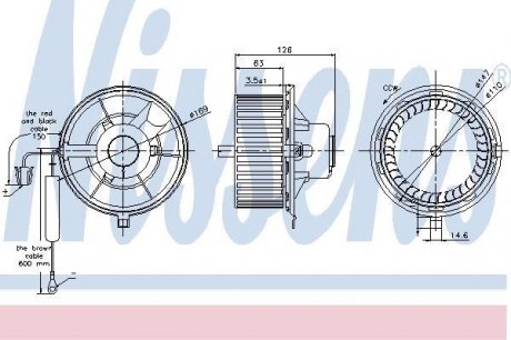 Вентилятор салона VW nissens 87031 на Сеат Кордоба