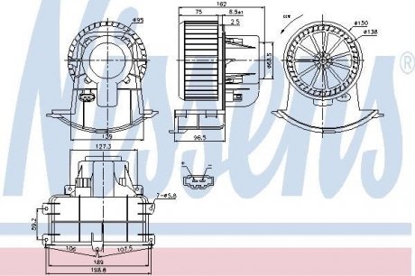 Вентилятор салона VW T5 (пр-во) nissens 87033