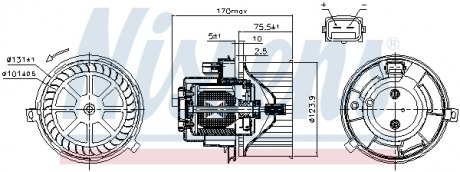 Вентилятор салону FORD TRANSIT (FY) (00-) 2.0 D nissens 87446 на Форд Транзит 6