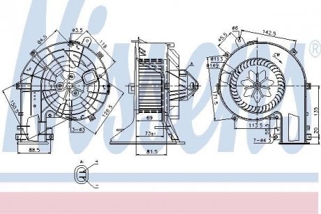 Вентилятор салону nissens 87078 на Сааб 9 3