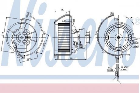 Вентилятор салону nissens 87082