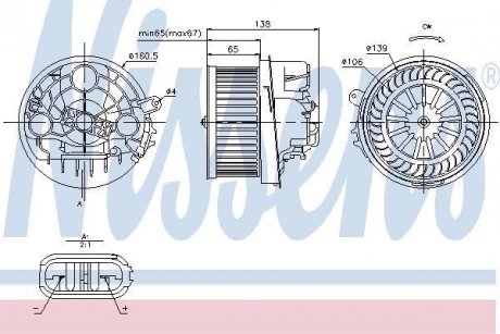 Вентилятор салону nissens 87091 на Пежо 307