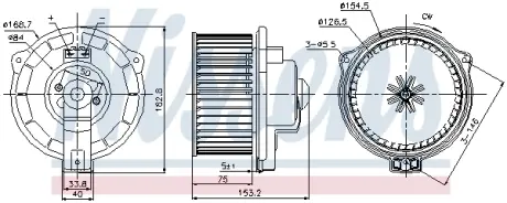 Вентилятор салону Nissens 87107