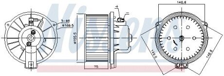 Моторчик (вентилятор) печки nissens 87169