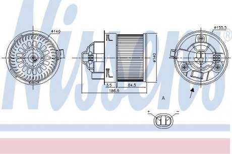 Вентилятор салону nissens 87250