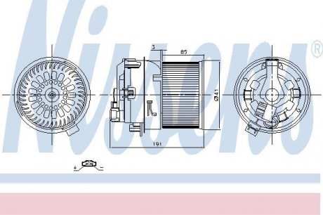 Вентилятор салону nissens 87258