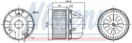 Вентилятор салону nissens 87313 на Форд Куга 1