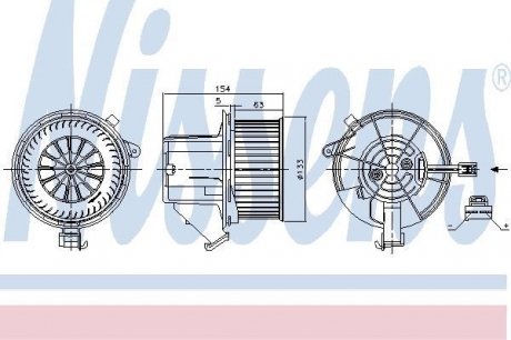 Вентилятор салону nissens 87391