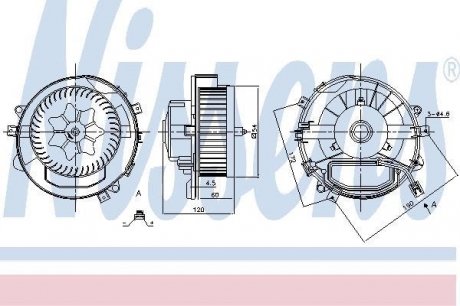 Вентилятор салону nissens 87426 на Фольксваген Гольф 7