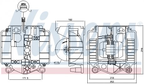 Вентилятор салону nissens 87461 на Мерседес S-Class C217/A217